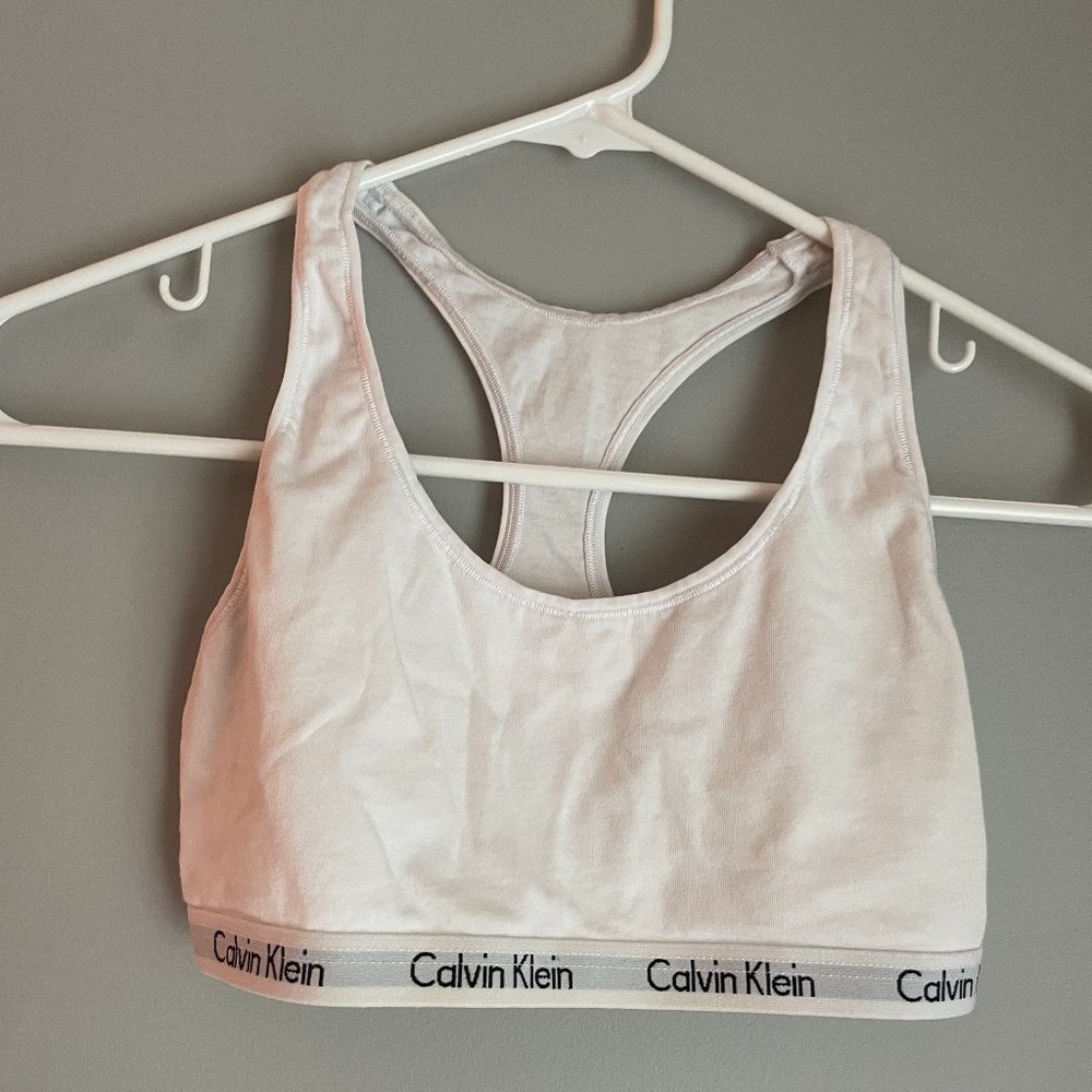 white calvin klein bra